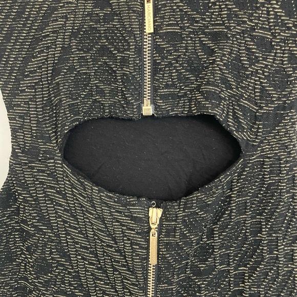 Marciano gold and black bodycon dress size 4 - Picture 4 of 4